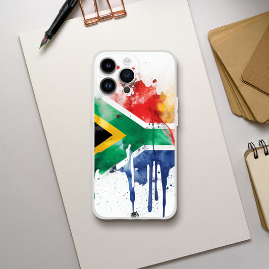 South African Flag Splash: Vibrant Flexi Smartphone Case