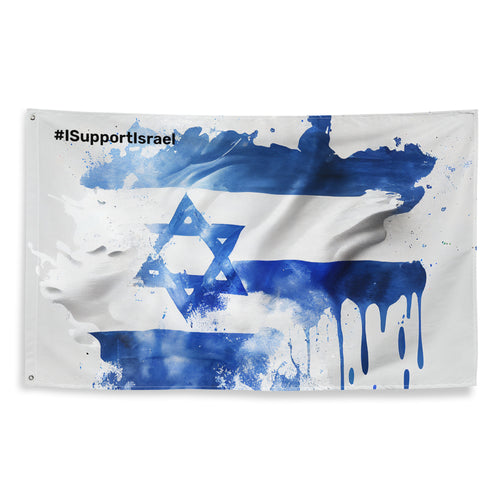 #ISupportIsrael: Splashy Artistic Flag - A Symbol of Unity & Support