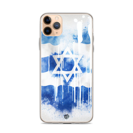 Clear Case for iPhone®| Eternal Support | Israel Flag Splash Smartphone Cover | FREE Shipping Worldwide!