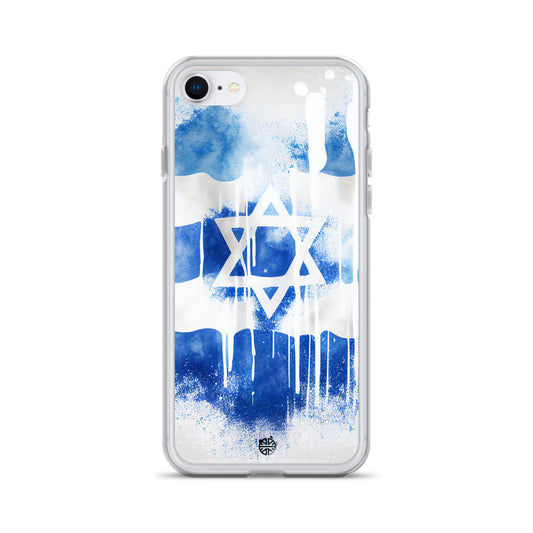 Clear Case for iPhone®| Eternal Support | Israel Flag Splash Smartphone Cover | FREE Shipping Worldwide!