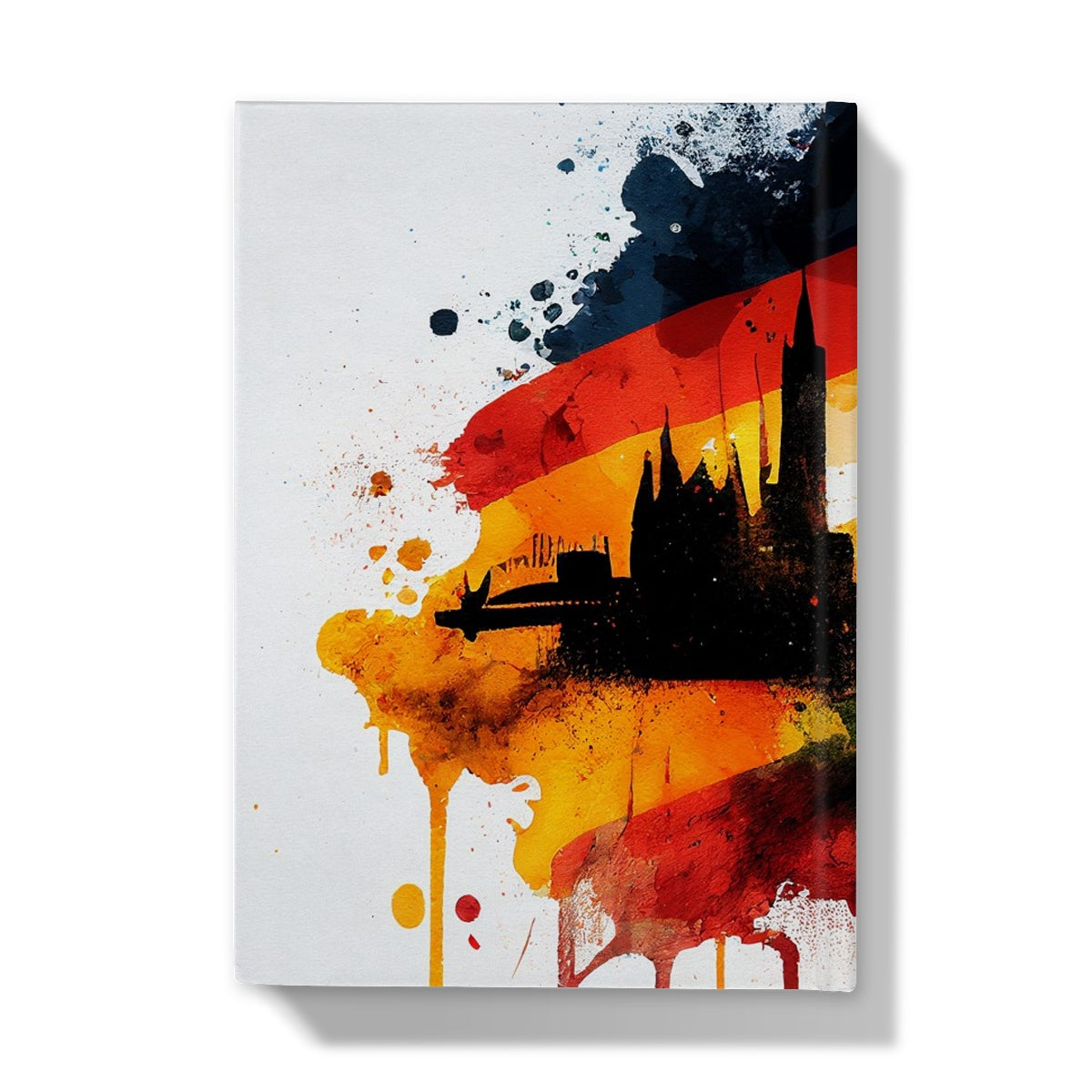 City Silhouette & Brushed German Flag: Your Daily Journal of Patriotic Inspiration