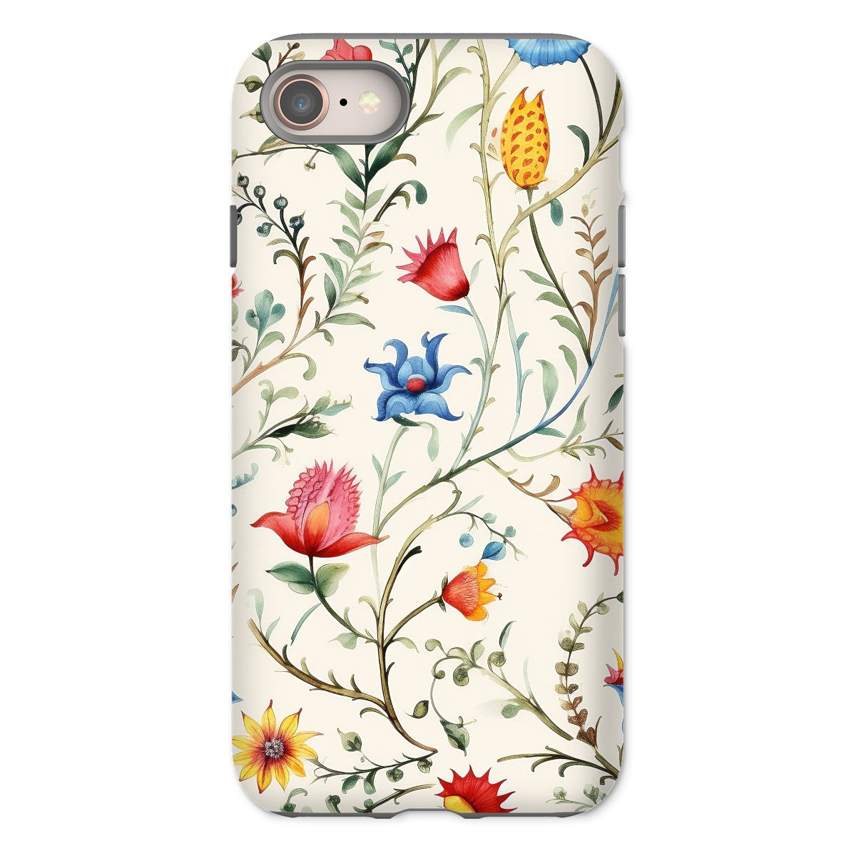 Mexican Floral Elegance Tough Phone Case: Protect in Style!
