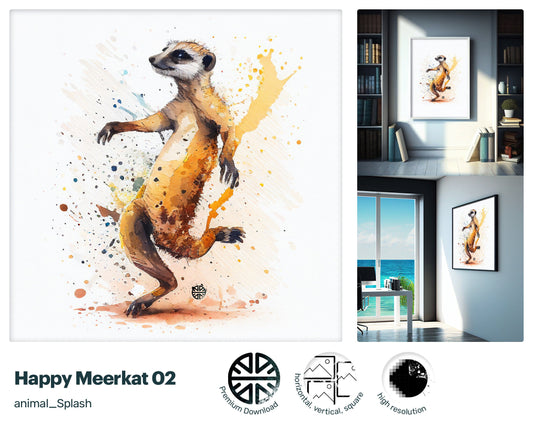 Social Whimsical Meerkat, Radiant Quaint Decoration, Cute Refreshing Jolly Uplifting Admired Design