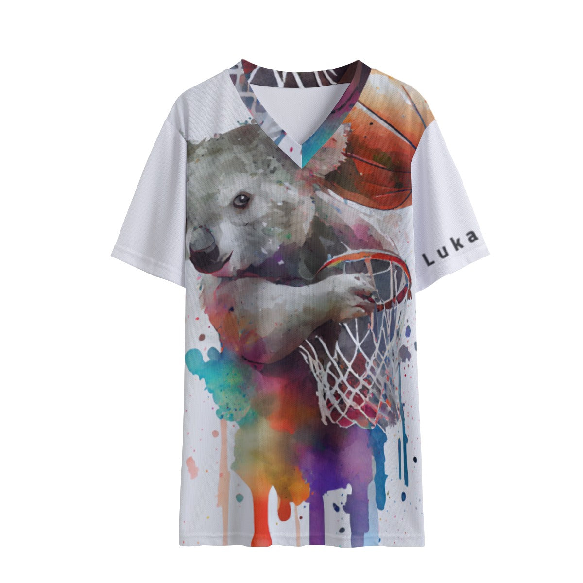 Lukas Basketball Kid's V-neck T-shirt