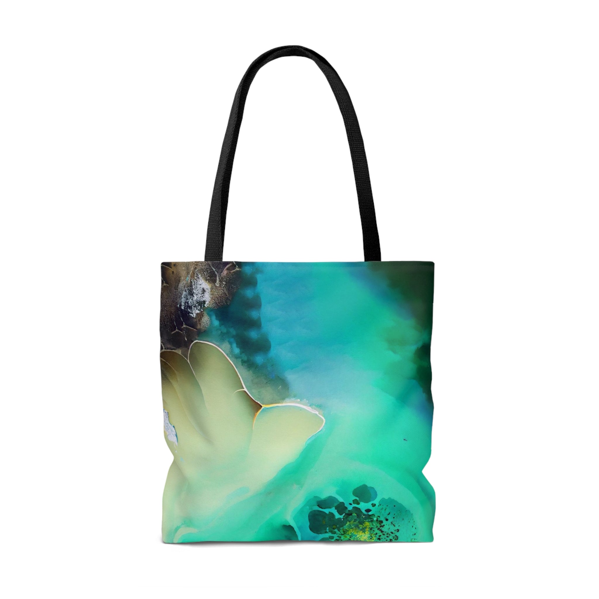 Elegant Ocean Wave Canvas Tote Bag | Vibrant Coastal Artwork | FREE Shipping worldwide | Perfect Beach Companion for Stylish Shoppers