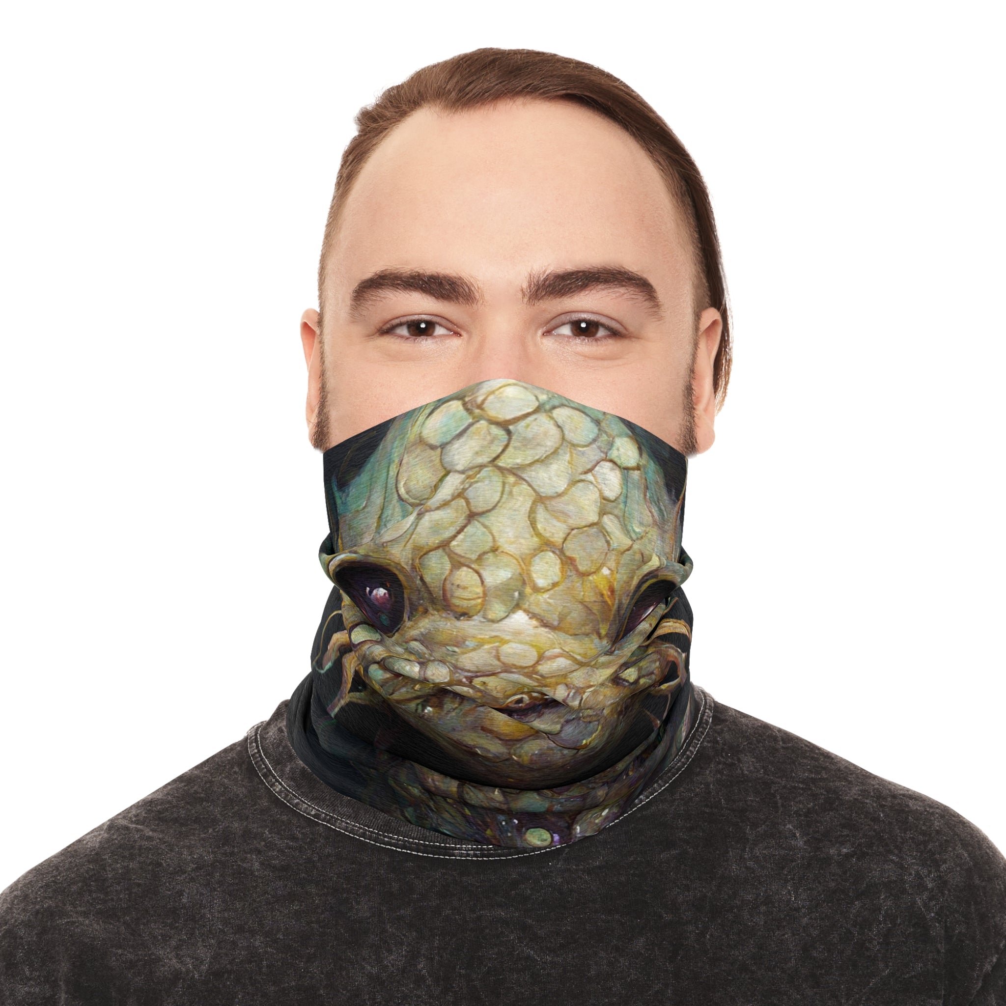 Tadpole Reptile Monster Tube Scarf: Navigate Gaming Jungles with a Child-Eater!