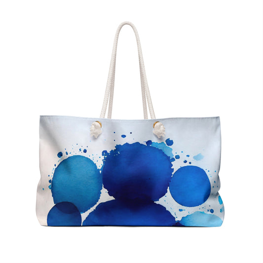 Blue Dots 2 Bags Combo: Tote & Weekender - Perfect Duo for Swimming Enthusiasts by SenBags