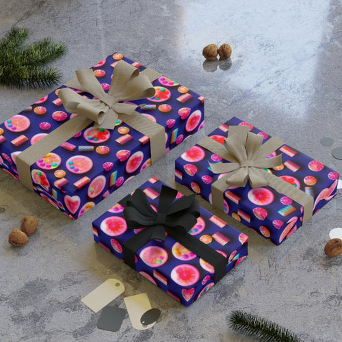 Candy Gift Wrapping Paper Rolls, 1pc