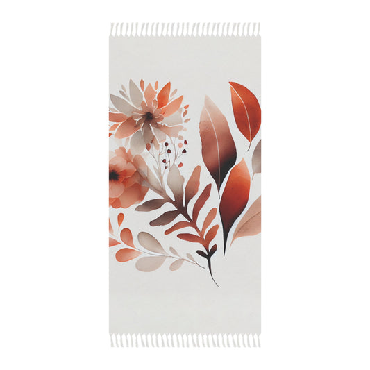 Red Gradient Floral Blanket: Smooth Watercolor Blossoms - Perfect for Yin Yoga Relaxation & Outdoor Leisure