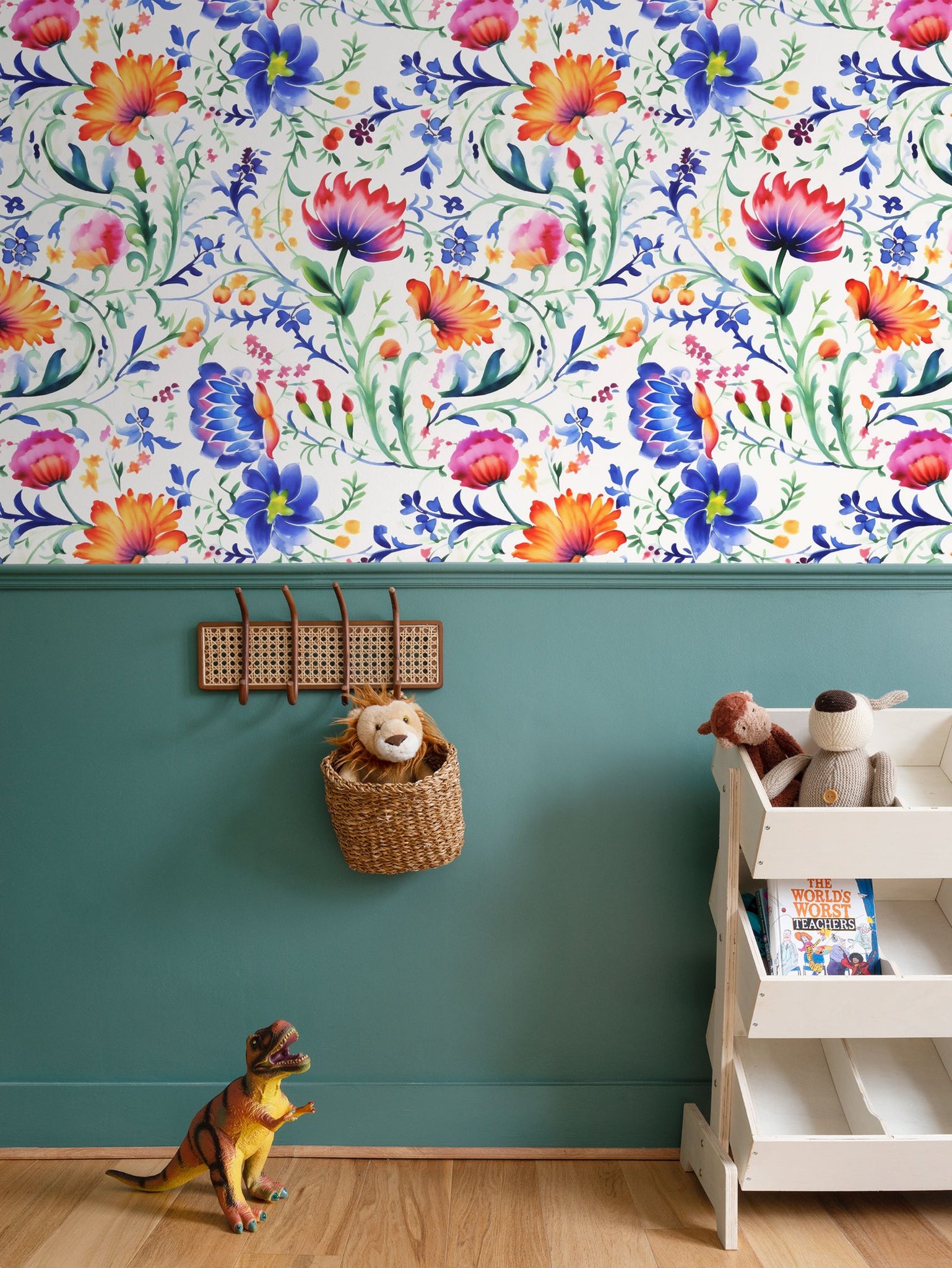 Mexican Floral Symphony Wallpaper: A Vibrant Tribute to Tradition and Heritage