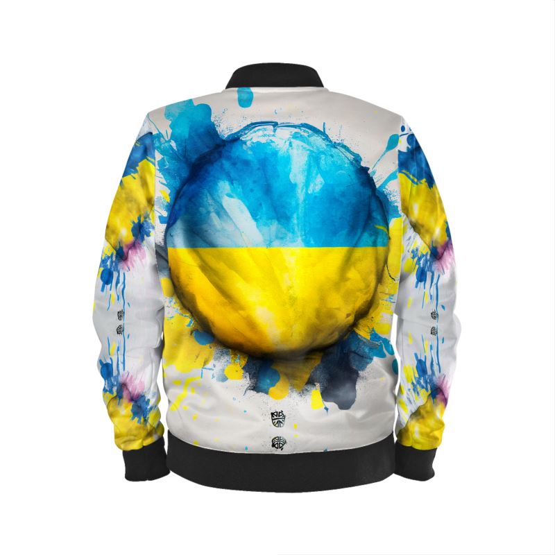 Modern Patriot’s Choice: A Jacket Radiating Ukraine’s Vibrant Spirit & Artistic Flair