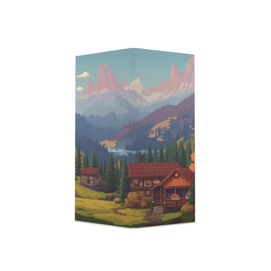 Pixel Art Paravent: Dual-Design Room Divider - Bavarian Landscape & Great Barrier Reef, Stylish Decor, 150 cm