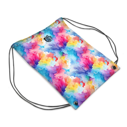 Light Traveling Designer Gym Bag: Floral Splash Acrylic Art - Exclusive for Elegant Active Lifestyles