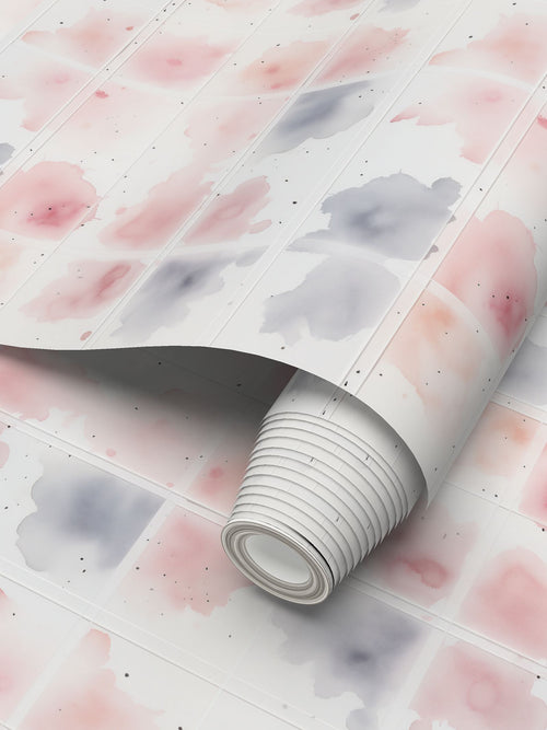 Elegant Fusion Wallpaper Symphony of Watercolor Splashes & Minimal