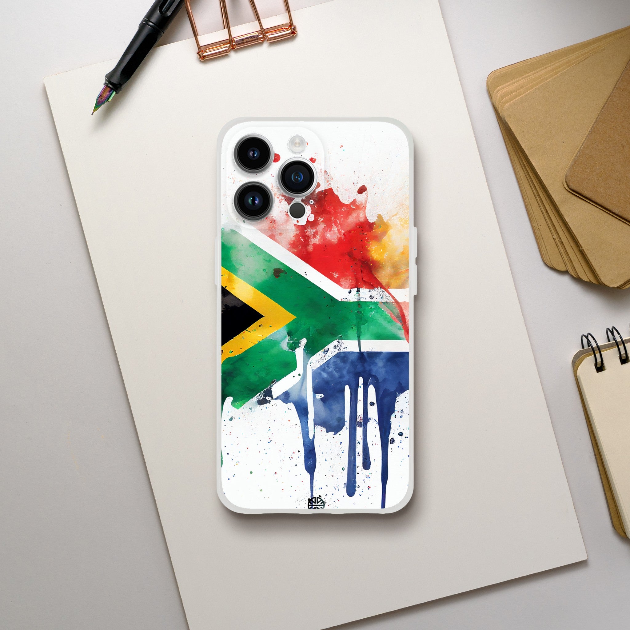 South African Flag Splash: Vibrant Flexi Smartphone Case