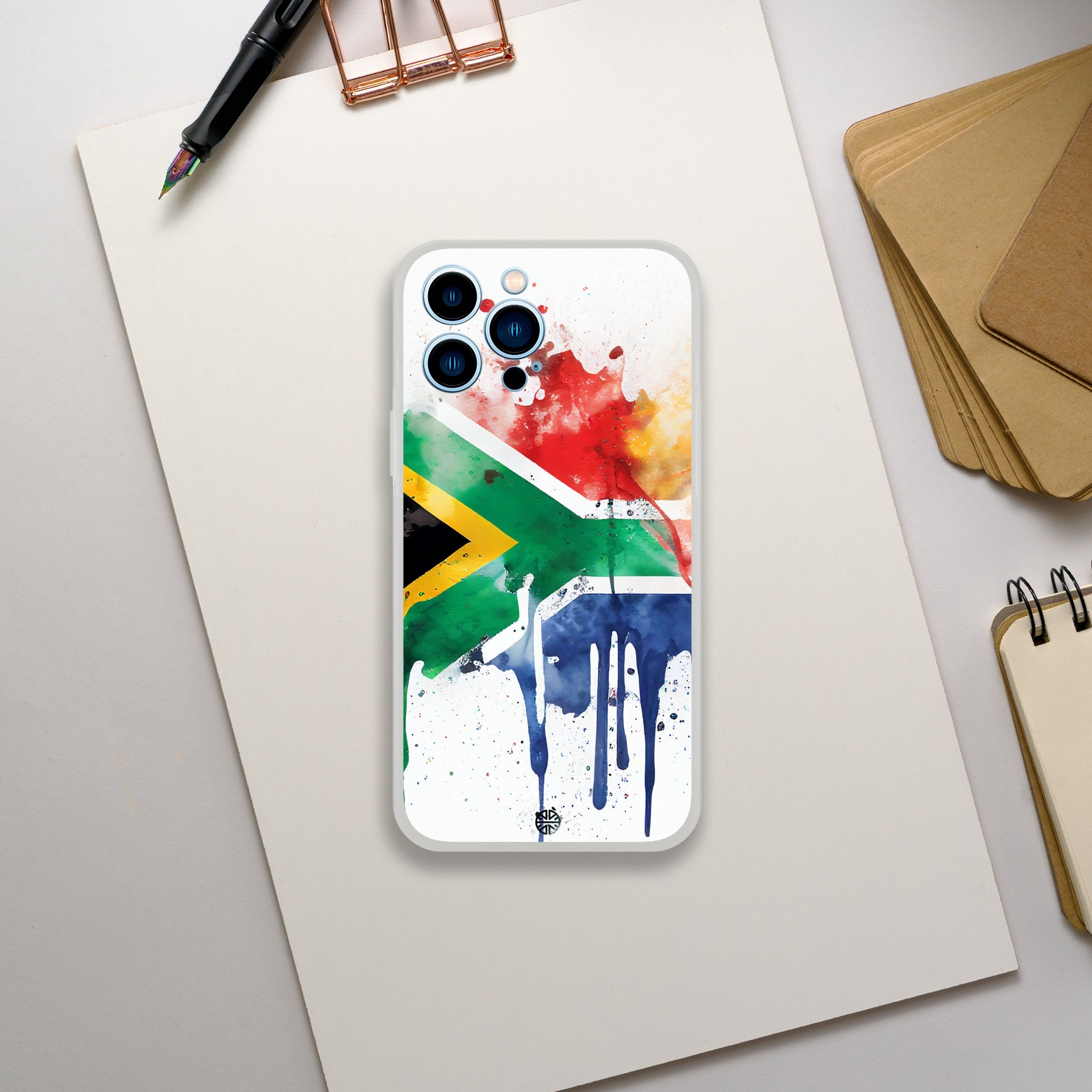 South African Flag Splash: Vibrant Flexi Smartphone Case