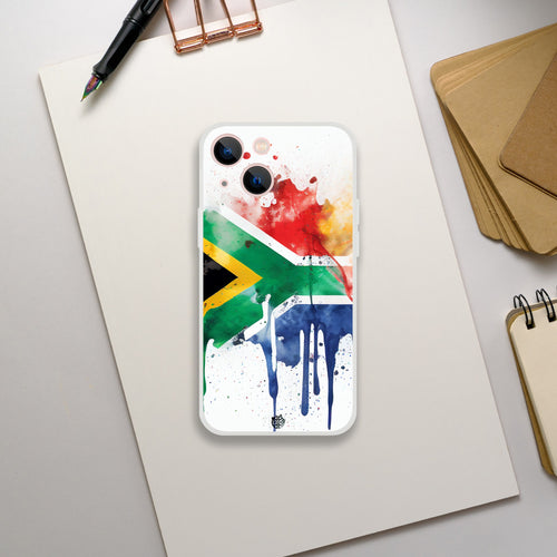 South African Flag Splash: Vibrant Flexi Smartphone Case