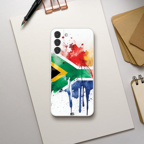 South African Flag Splash: Vibrant Flexi Smartphone Case