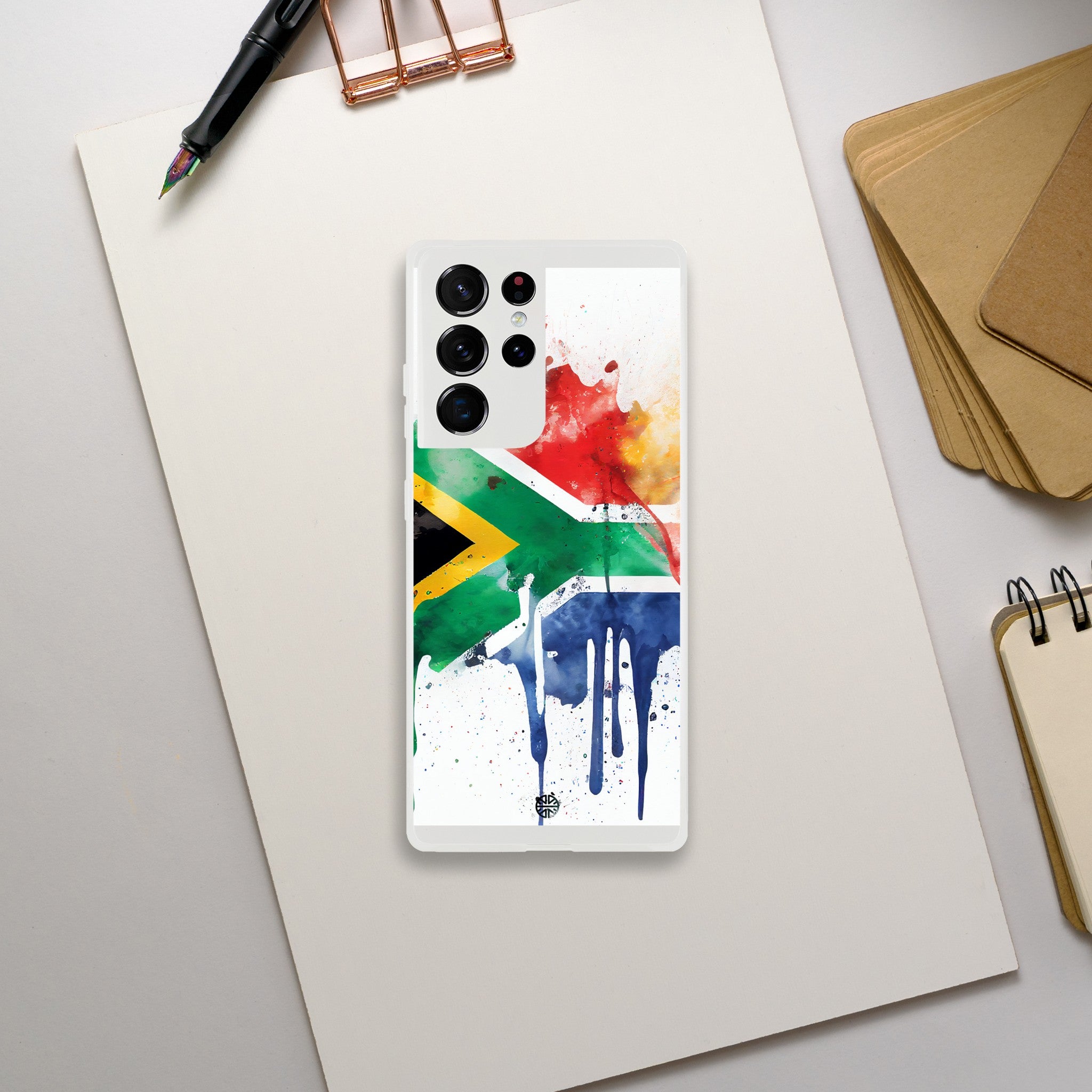 South African Flag Splash: Vibrant Flexi Smartphone Case