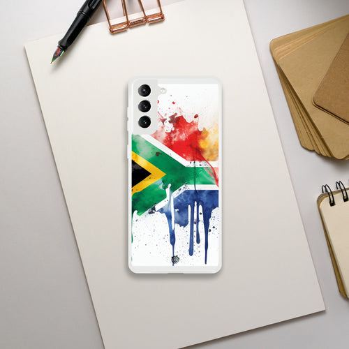 South African Flag Splash: Vibrant Flexi Smartphone Case