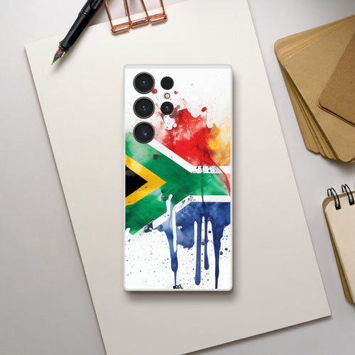 South African Flag Splash: Vibrant Flexi Smartphone Case