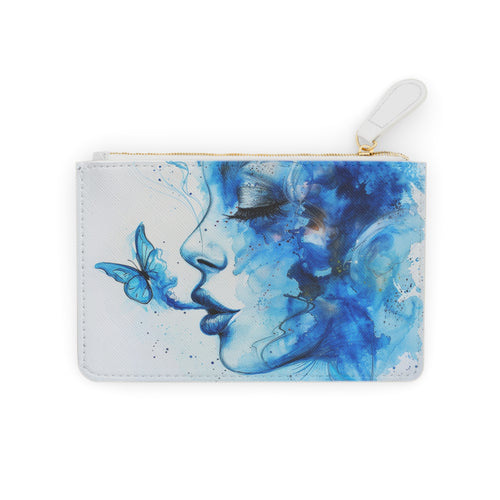 Surreale Blue Smoke Clutch | Künstlerische Blau-Töne Tasche für Drehzeug