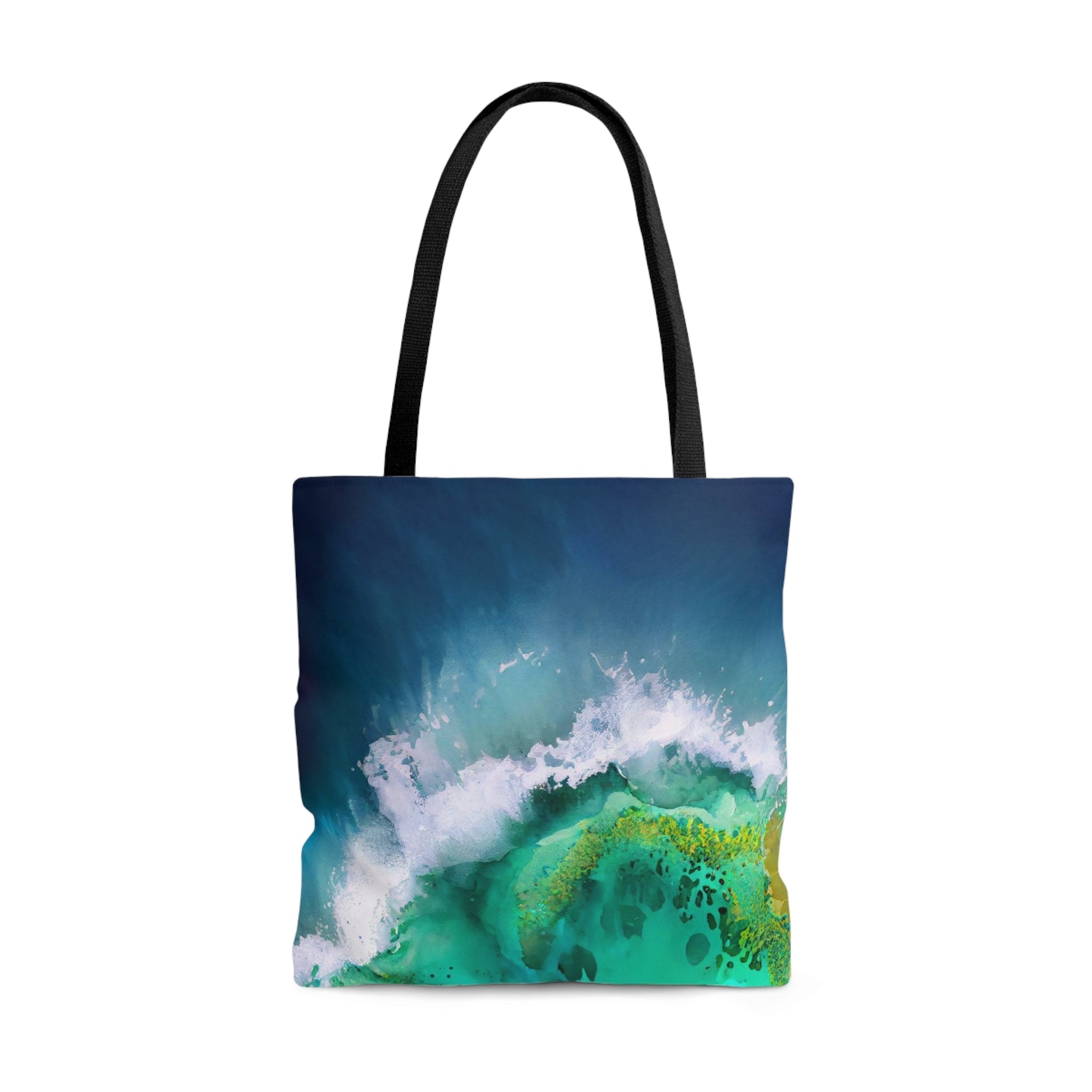 Elegant Ocean Wave Canvas Tote Bag | Vibrant Coastal Artwork | FREE Shipping worldwide | Perfect Beach Companion for Stylish Shoppers