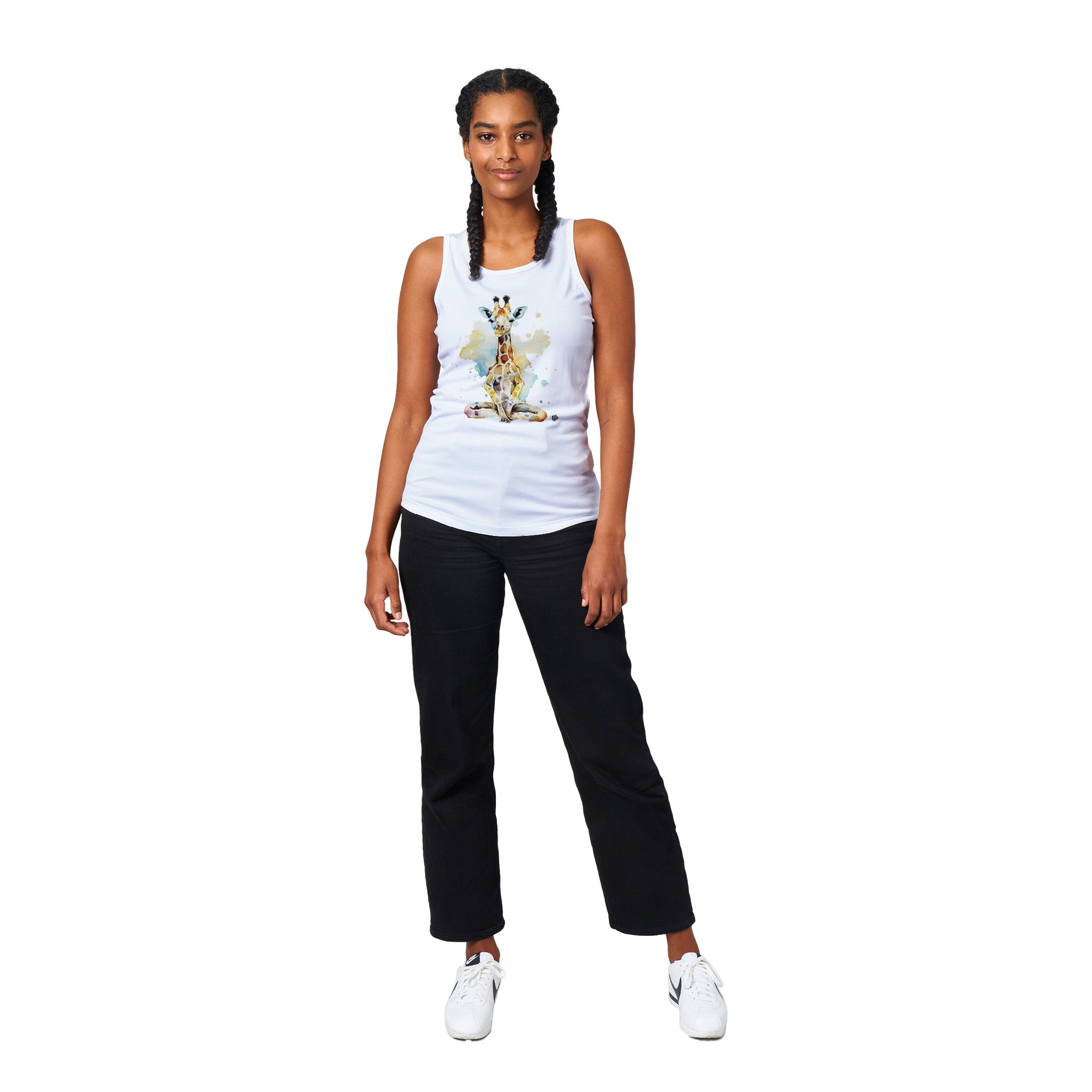 Joyful Giraffe's Yoga Journey | Breathable Performance Tank