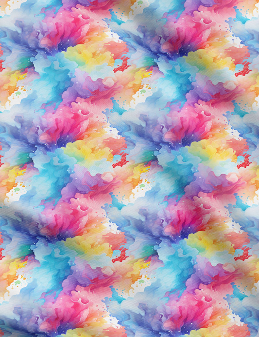 Acrylic Art Fabric: Cheerful & Vibrant Pattern - Light, Fresh & Colorful for All Creations Floral Splash