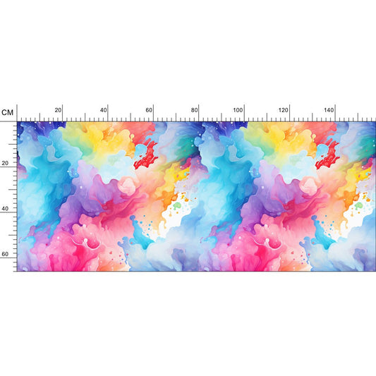 Acrylic Art Fabric: Cheerful & Vibrant Pattern - Light, Fresh & Colorful for All Creations Floral Splash