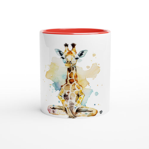 Zen Giraffe // Yoga Pose Lotus Illustrated Mug: Serene Sipper