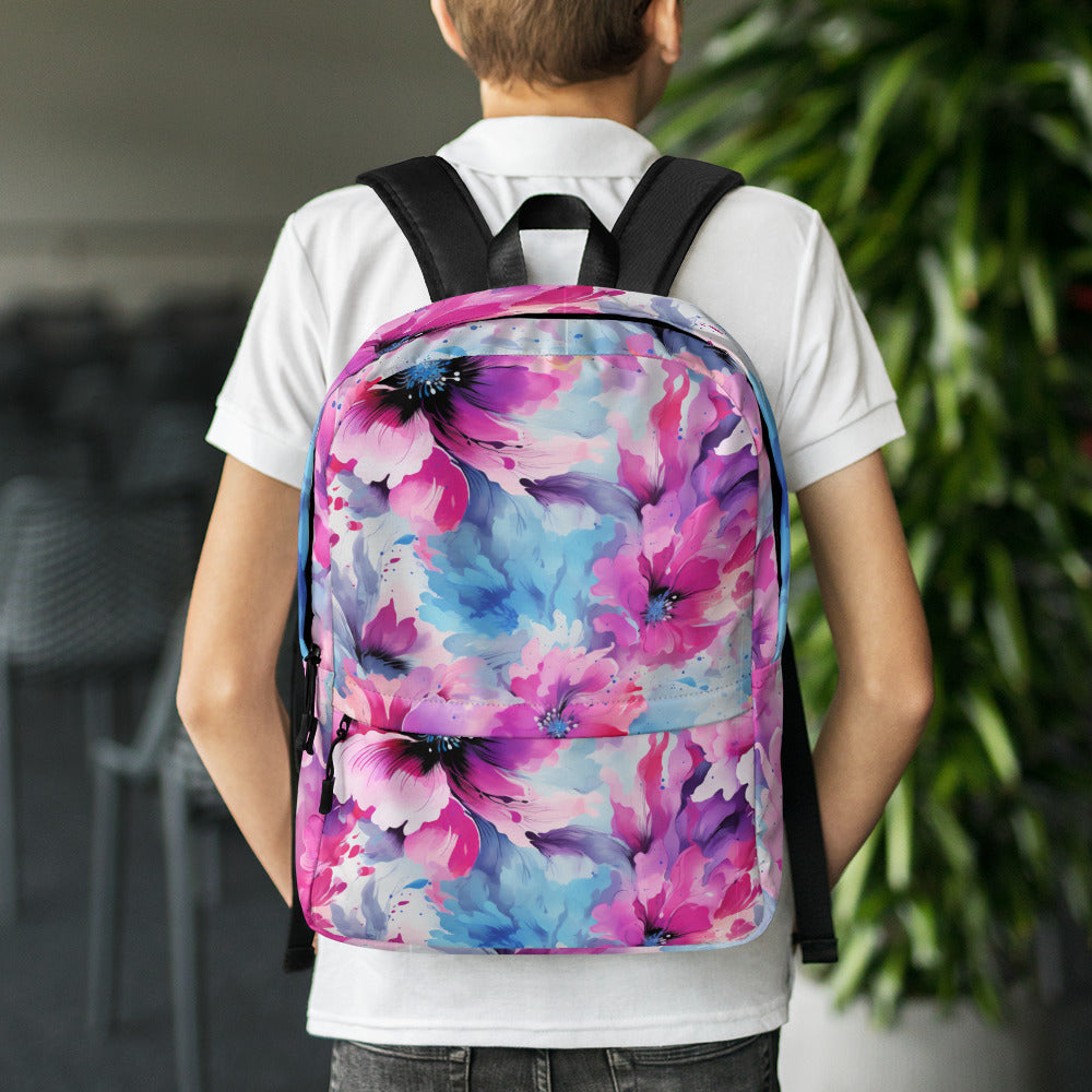 Blossoming Daydream: Affordable Pink-Hued Floral Backpack for Everyday Elegance