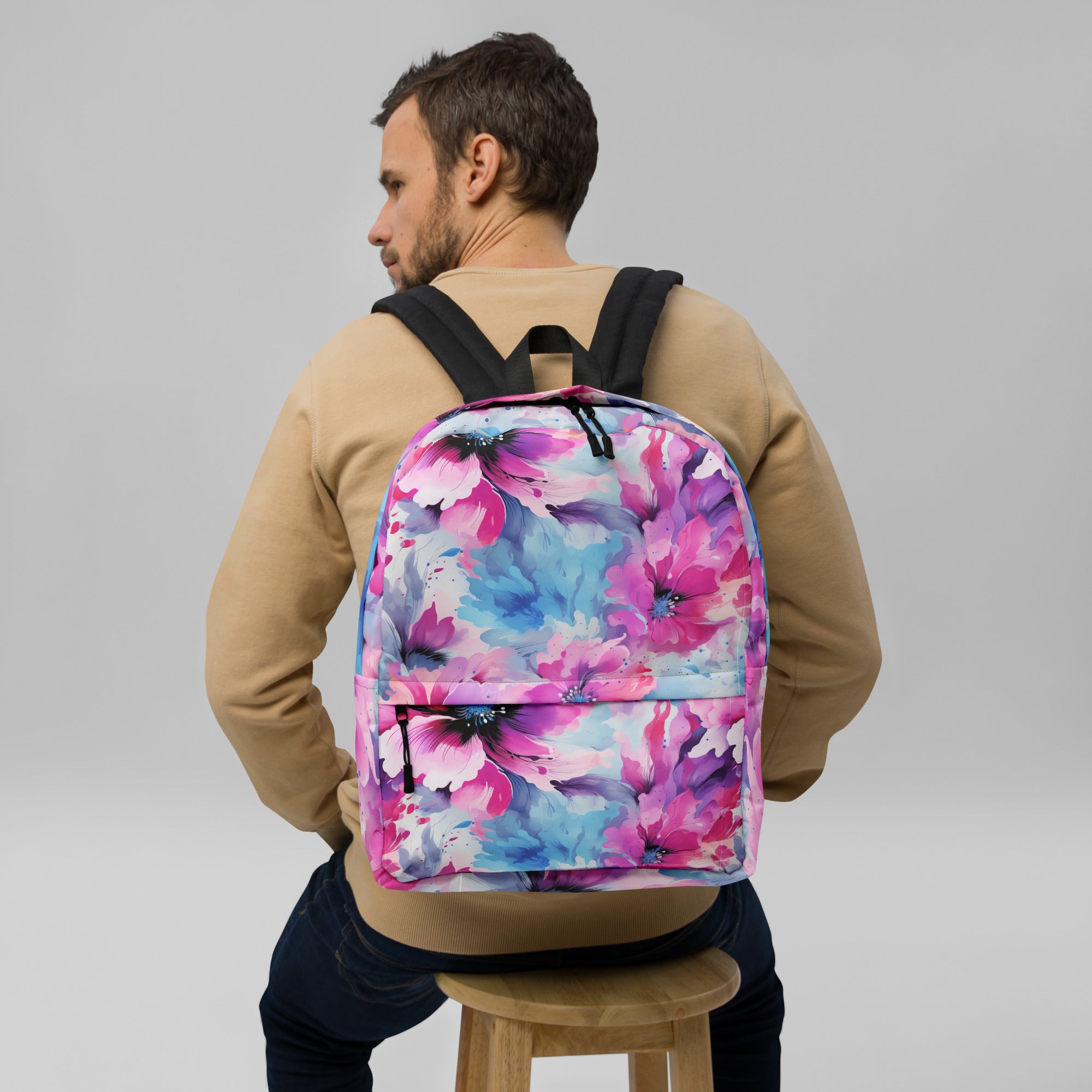 Blossoming Daydream: Affordable Pink-Hued Floral Backpack for Everyday Elegance