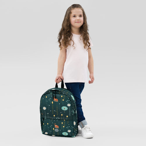 Elegantly Funky Floral & Snail Backpack: Your Versatile Companion from Workouts to Work!