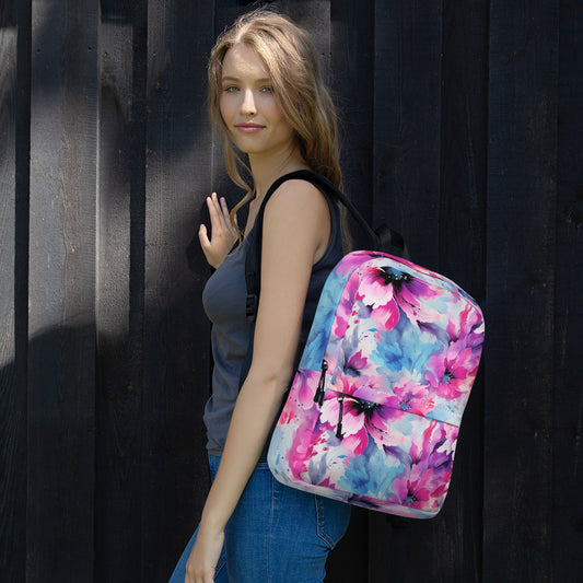 Blossoming Daydream: Affordable Pink-Hued Floral Backpack for Everyday Elegance