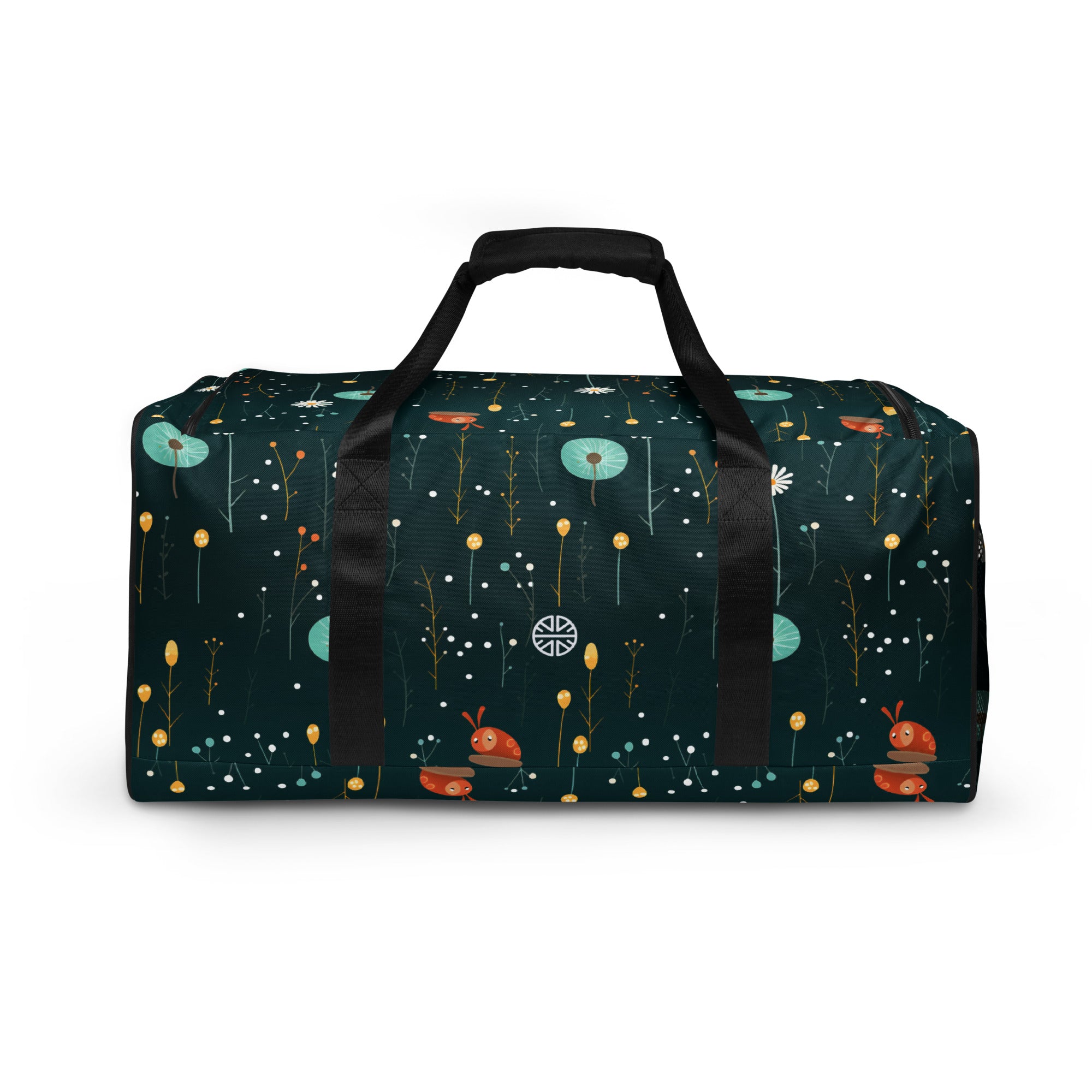 Elegant Floral Snail Duffle: Your Chic Travel Companion Awaits!