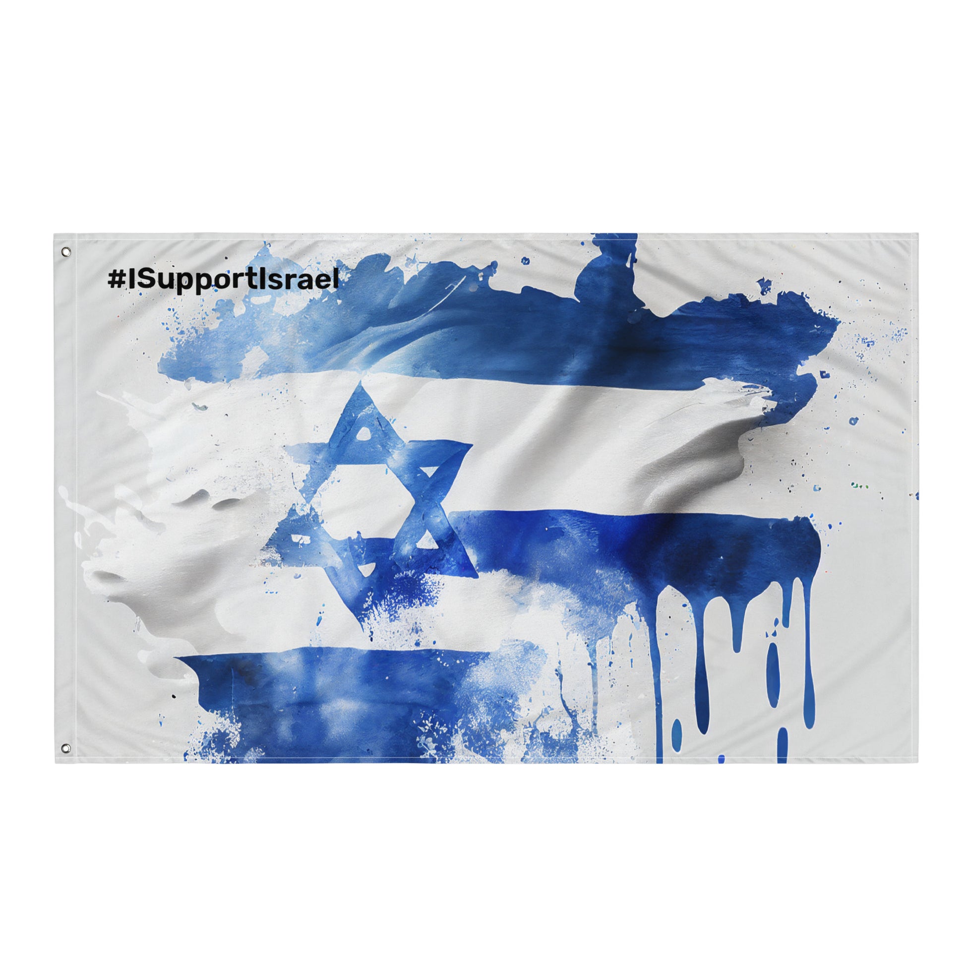 #ISupportIsrael: Splashy Artistic Flag - A Symbol of Unity & Support