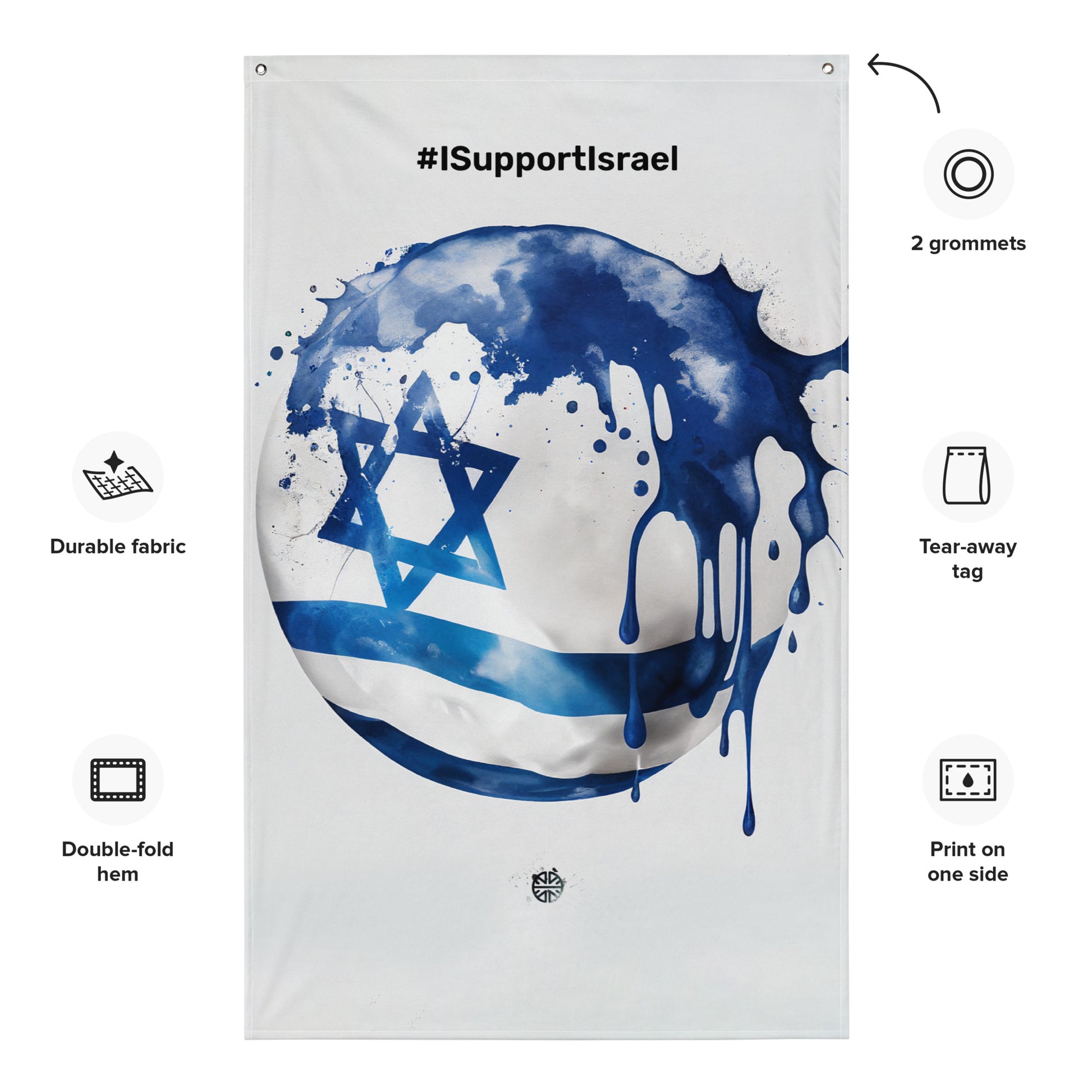 #ISupportIsrael: Globe-Styled Flag - A Worldwide Embrace from Israel