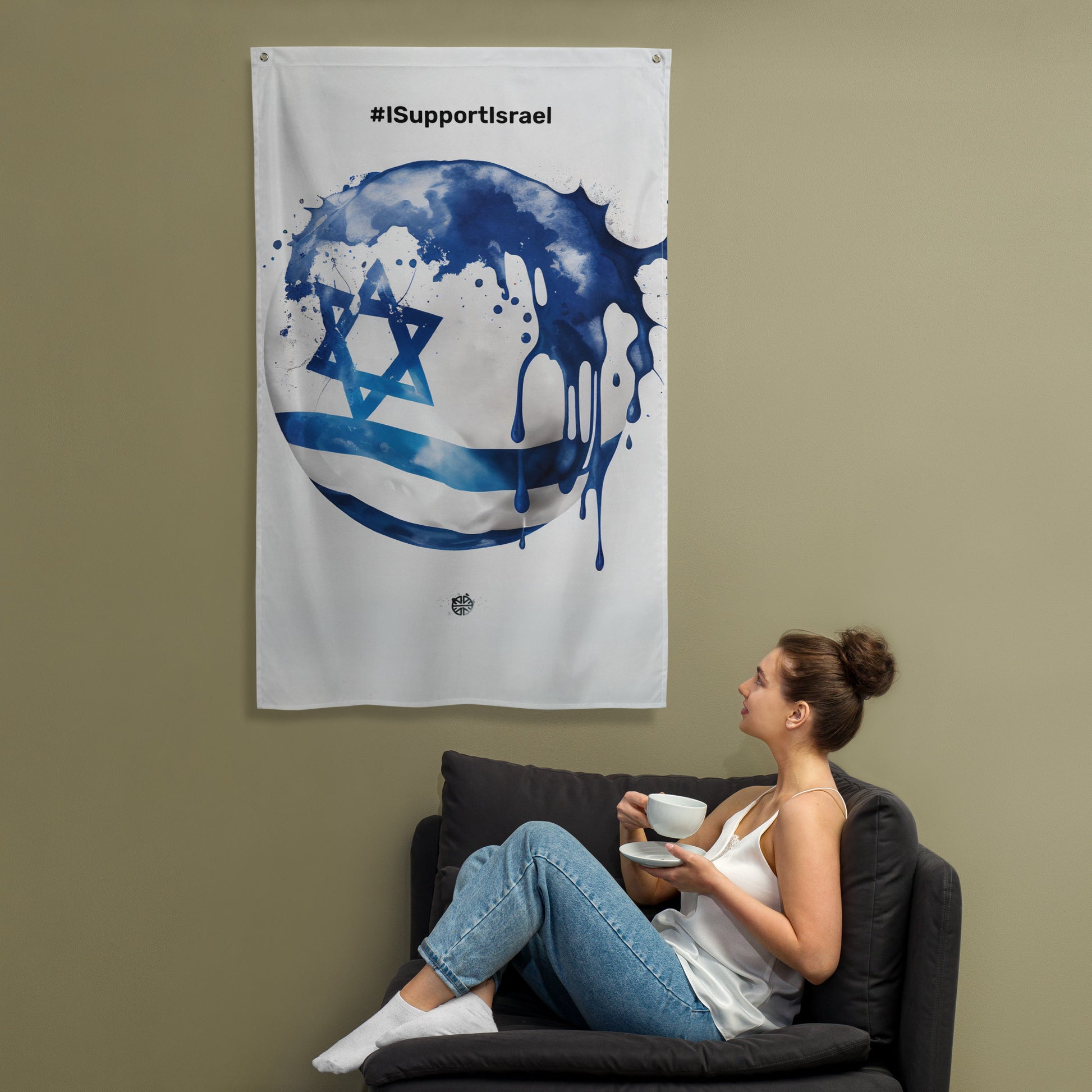 #ISupportIsrael: Globe-Styled Flag - A Worldwide Embrace from Israel