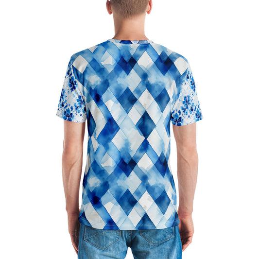 Modern Tradition Tee: Oktoberfest Bavarian Rhombus - Splashy & Vibrant All-Over Print Design