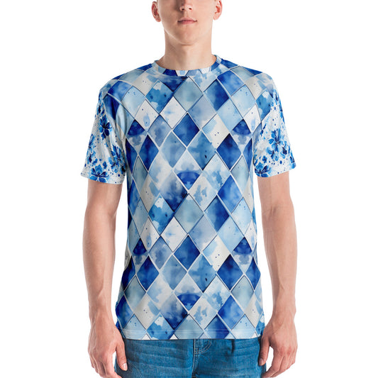 Modern Tradition Tee: Oktoberfest Bavarian Rhombus - Splashy & Vibrant All-Over Print Design