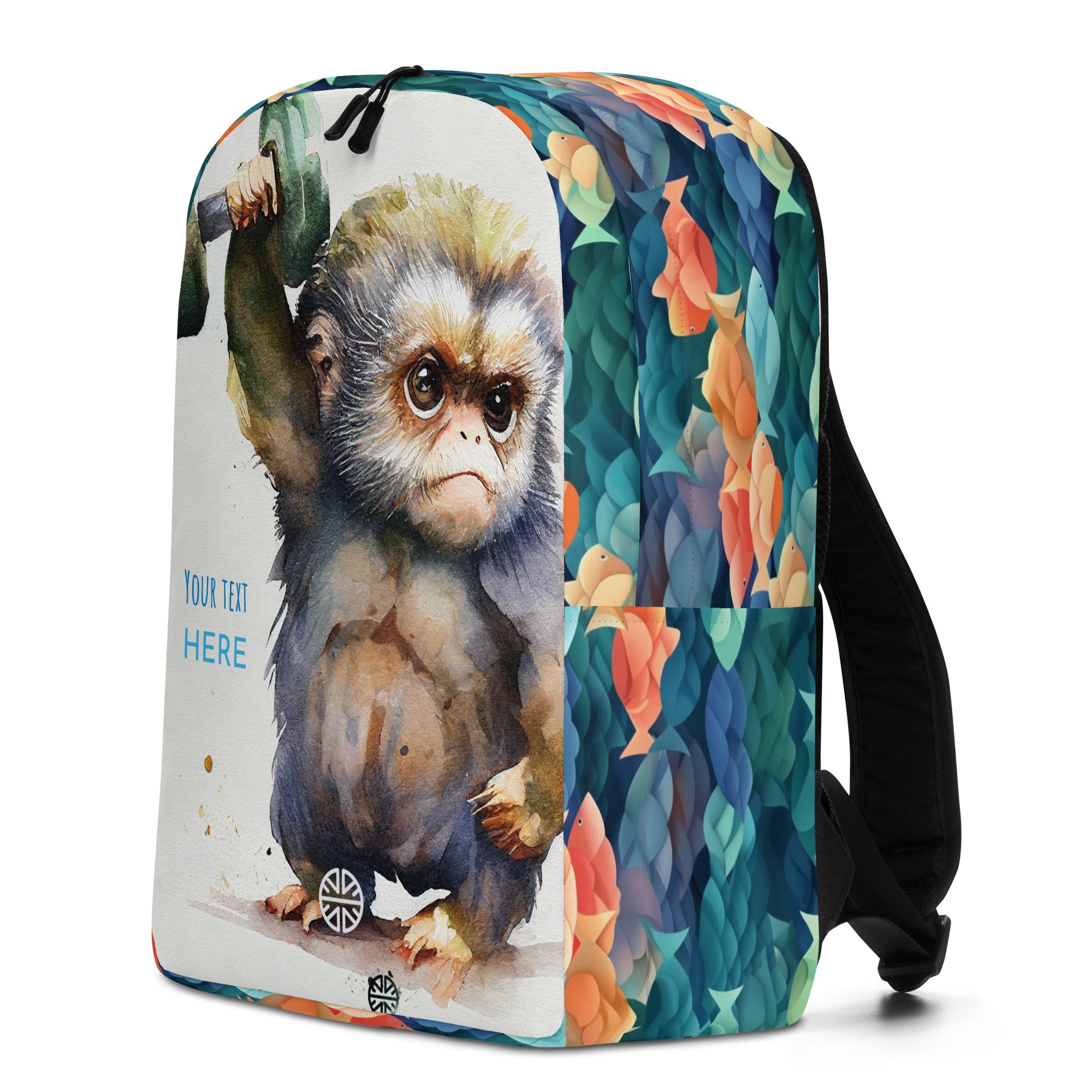 Fit Marmoset Flexing Strength: Watercolor Artwork, Adorable Primate Lifting Dumbbell, Perfect for Gym Lovers and Animal Enthusiasts, Showcase Determination and Cuteness Combined