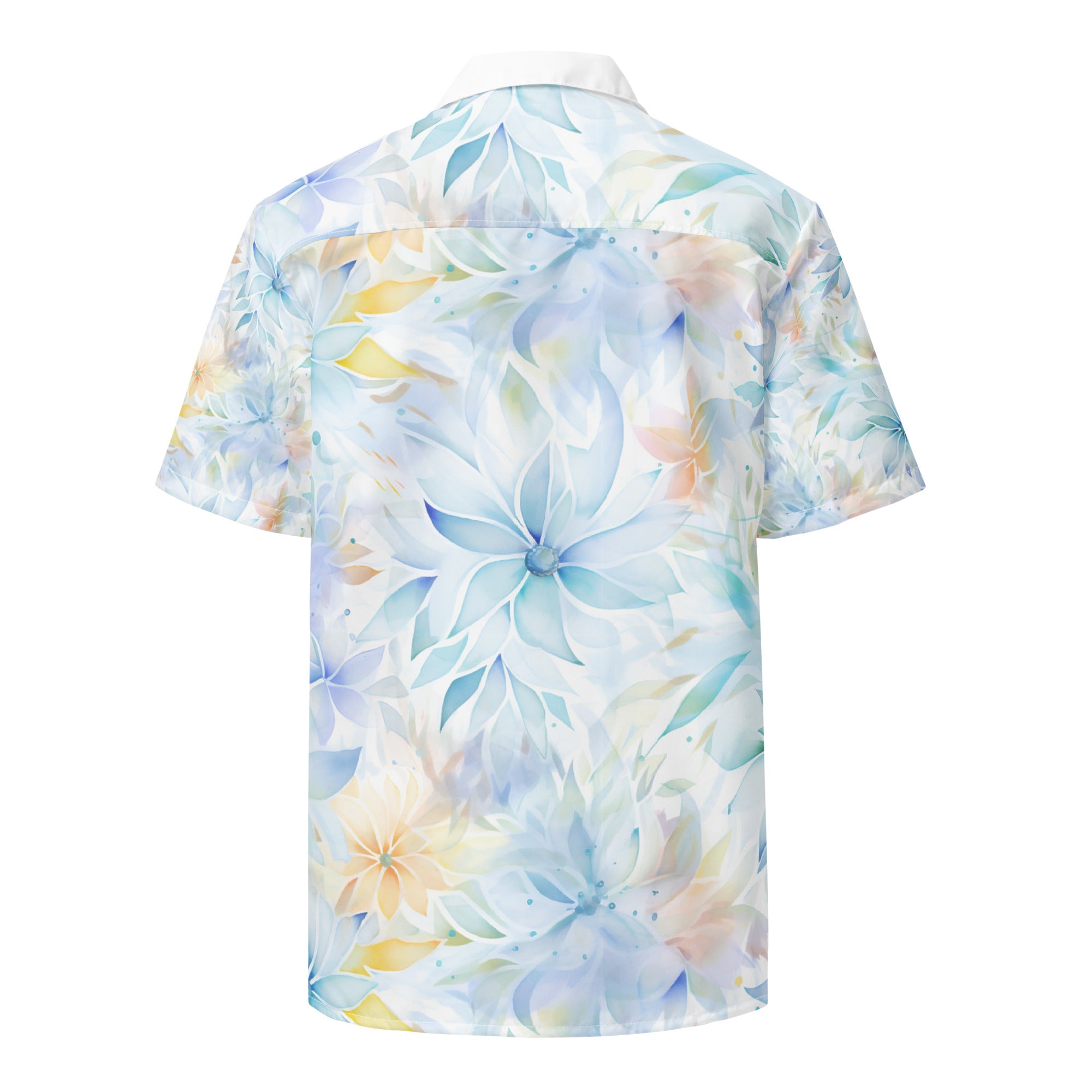 Subtle Elegance in Bloom: Whispering Floral Soft Pastel Unisex Hawaii Shirt - A Chic & Stylish Statement in Every Thread