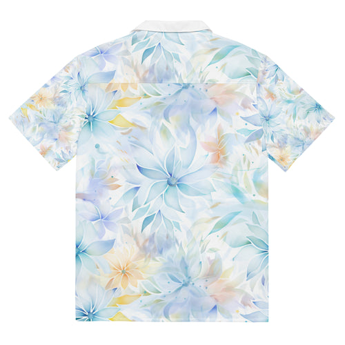 Subtle Elegance in Bloom: Whispering Floral Soft Pastel Unisex Hawaii Shirt - A Chic & Stylish Statement in Every Thread