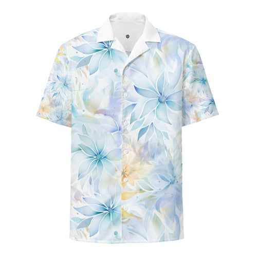 Subtle Elegance in Bloom: Whispering Floral Soft Pastel Unisex Hawaii Shirt - A Chic & Stylish Statement in Every Thread