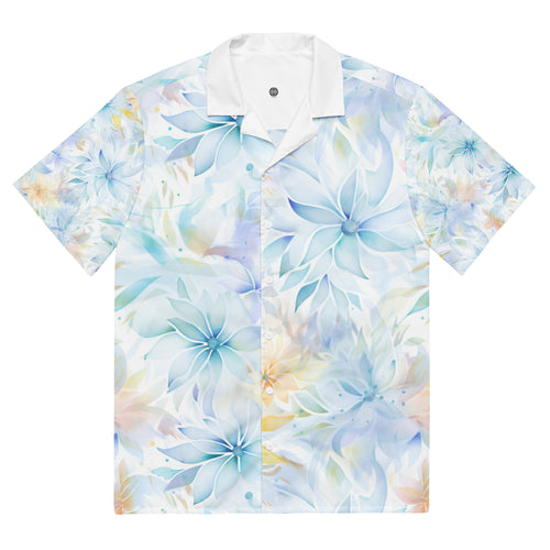 Subtle Elegance in Bloom: Whispering Floral Soft Pastel Unisex Hawaii Shirt - A Chic & Stylish Statement in Every Thread