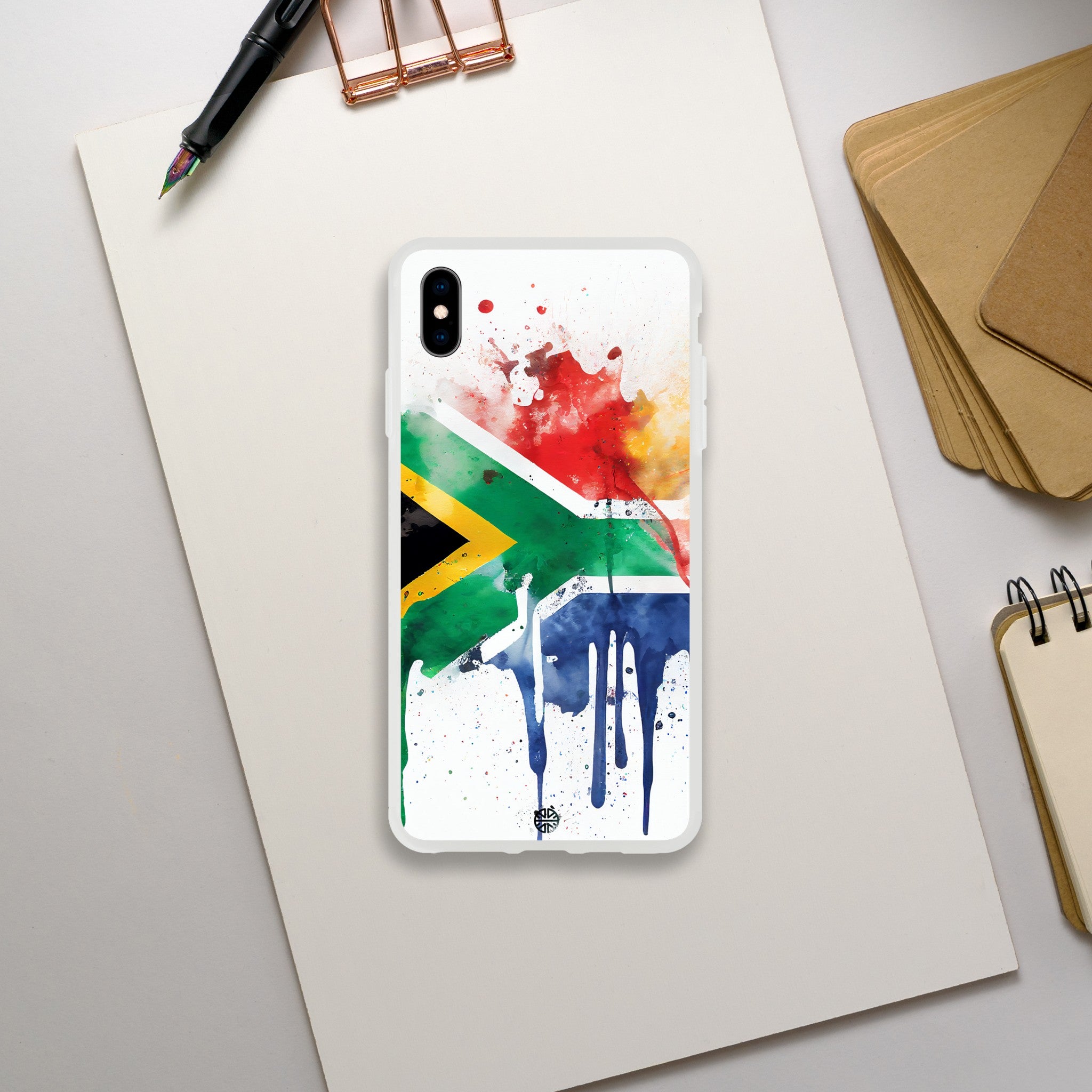 South African Flag Splash: Vibrant Flexi Smartphone Case