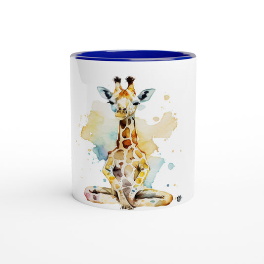 Zen Giraffe // Yoga Pose Lotus Illustrated Mug: Serene Sipper