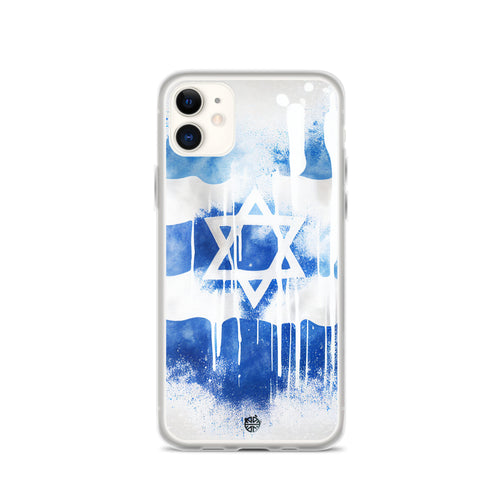 Clear Case for iPhone®| Eternal Support | Israel Flag Splash Smartphone Cover | FREE Shipping Worldwide!