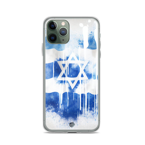 Clear Case for iPhone®| Eternal Support | Israel Flag Splash Smartphone Cover | FREE Shipping Worldwide!